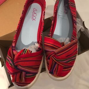 Bow Slip On Casual Canvas Flats